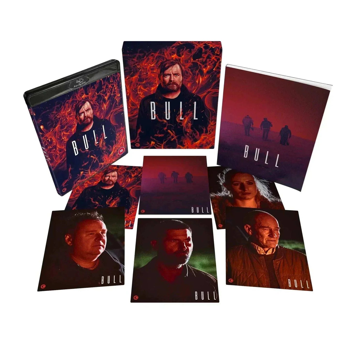 Bull Limited Edition Blu-Ray set with rigid slipcase, bonus content, and collector's art cards.