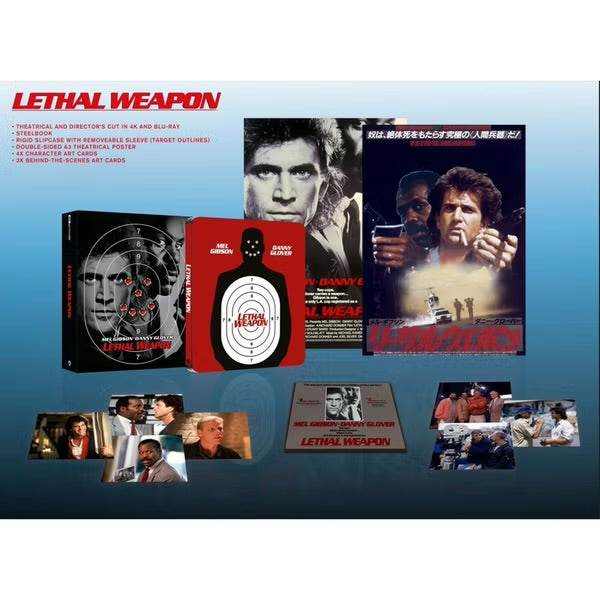 Lethal Weapon Ultimate Collectors Edition Steelbook 4K Ultra HD and Blu-Ray set with slipcase, poster, character and behind-the-scenes cards