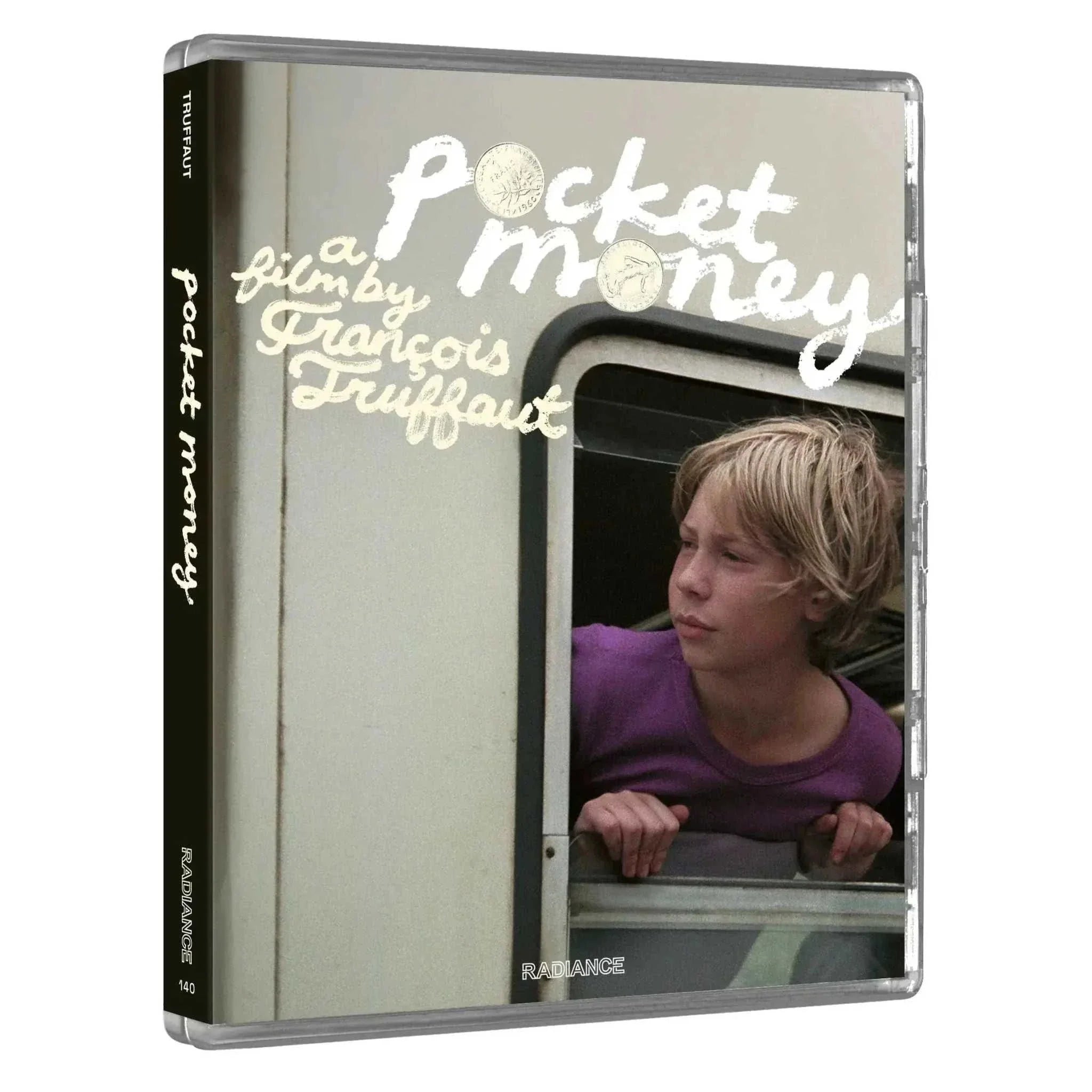 Pocket Money Limited Edition Blu-ray Region B with François Truffaut film cover showing boy looking out of window