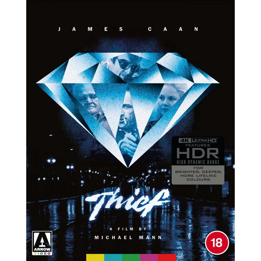 Thief Limited Edition 4K UHD and Blu-Ray set with slipcover and booklet featuring neo-noir crime film by Michael Mann.