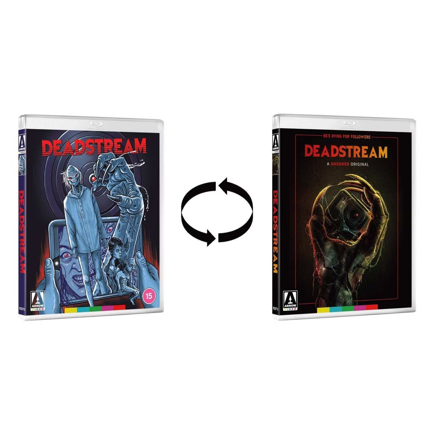 Deadstream Limited Edition Blu-Ray with reversible slipcover featuring original and new artwork, collector's booklet included