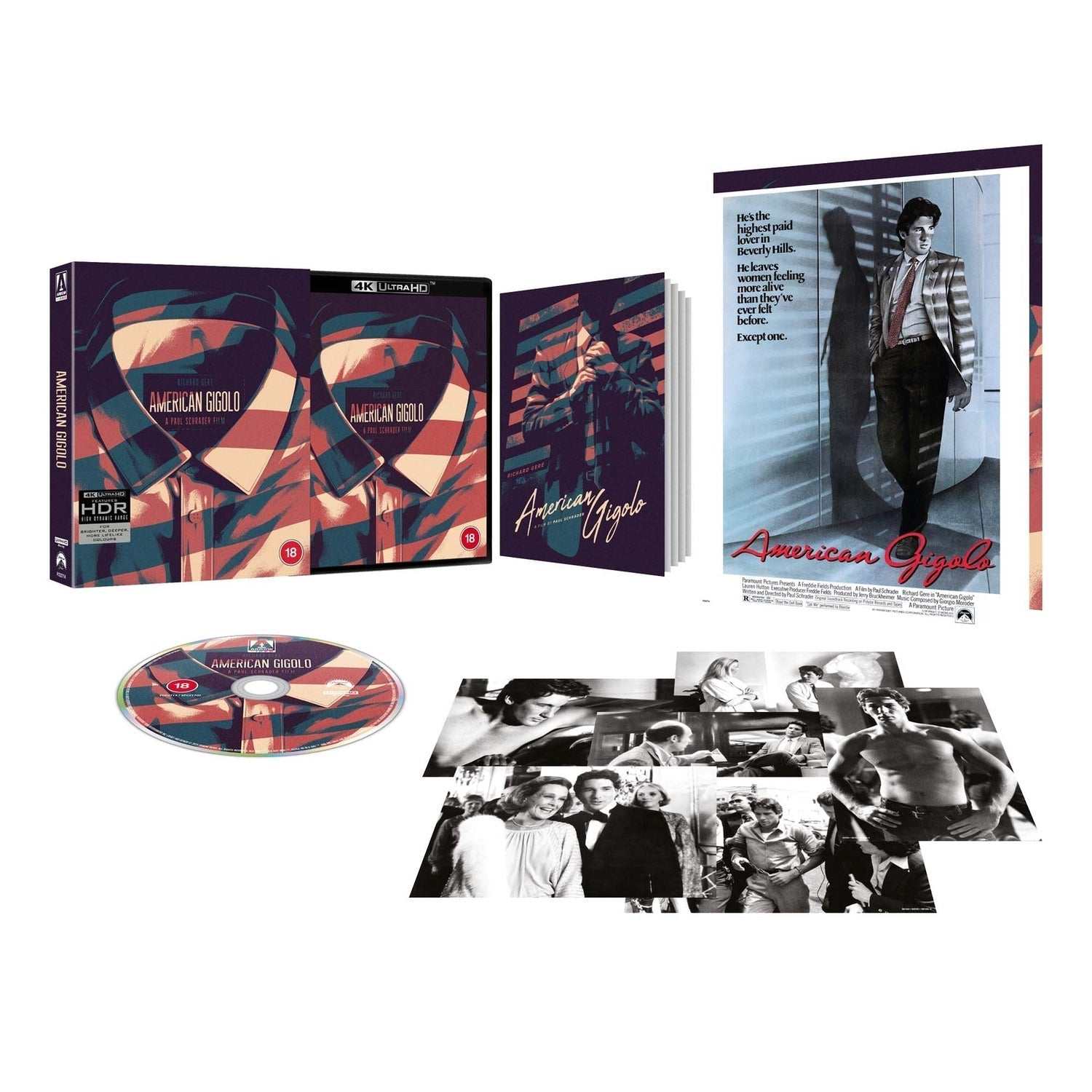 American Gigolo limited edition 4K Ultra HD package with slipcase and extras.