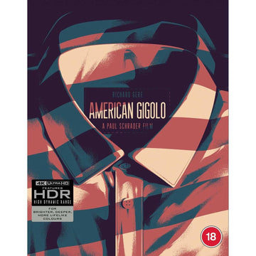 American Gigolo Limited Edition 4K Ultra HD with Slipcase and Extras featuring Richard Gere artwork.