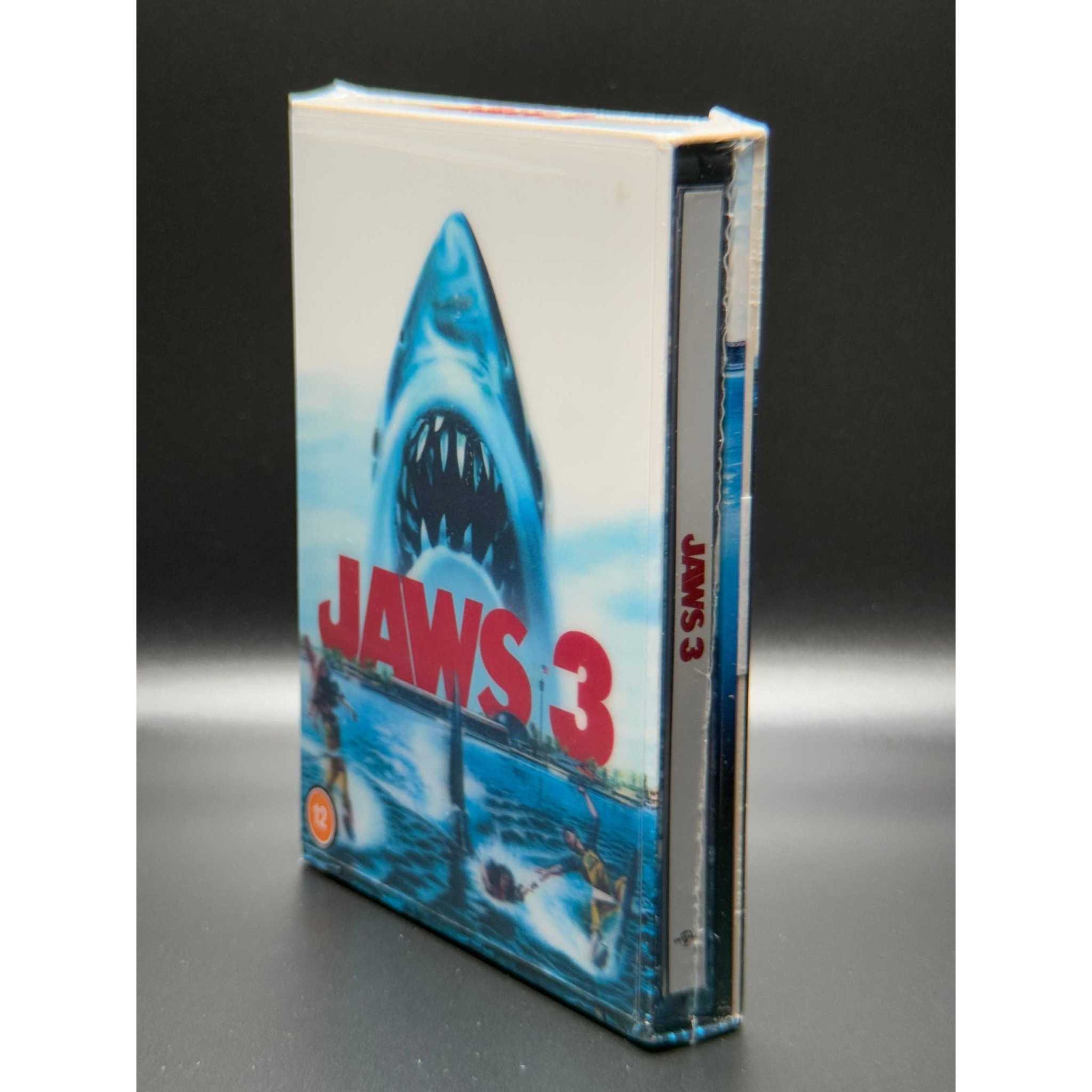 Jaws 3 Limited edition 4K Ultra HD and Blu-Ray steelbook with shark cover art and collector's packaging