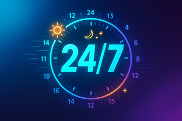 24 hours a day, 7 days a week