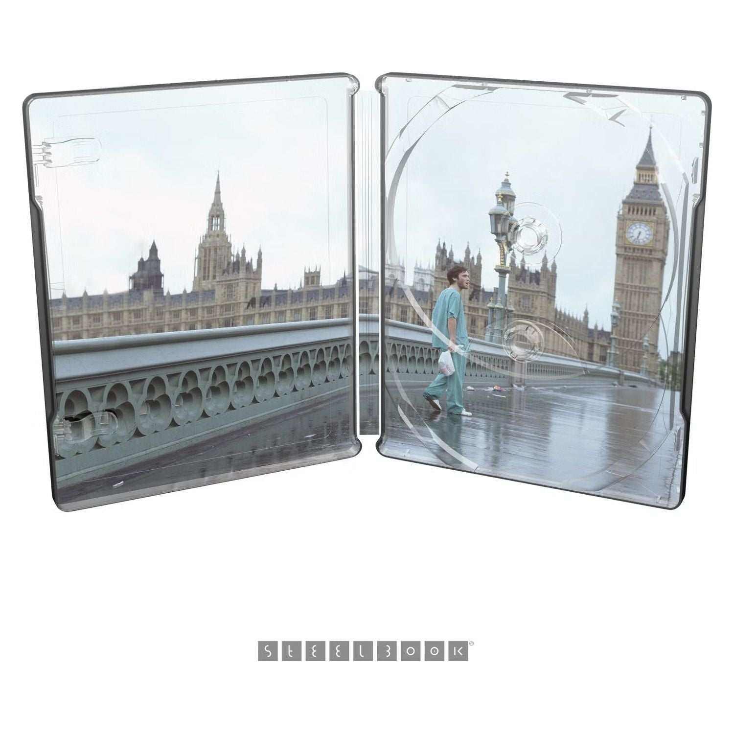 Limited edition "28 Days Later" UK Steelbook 4K Ultra HD with London scene artwork.