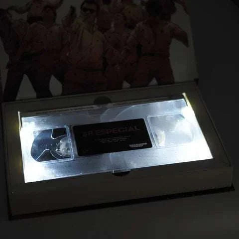 Degausser Video 38 Especial Limited Edition Deluxe LED VHS glowing in protective box.
