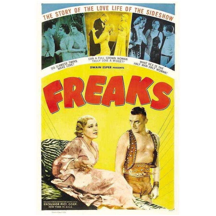 24x36 poster reprint of Freaks 1932, vintage movie poster design.