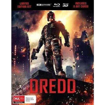 Dredd 4K+ Blu-ray + Blu-ray 3D Limited Edition front cover