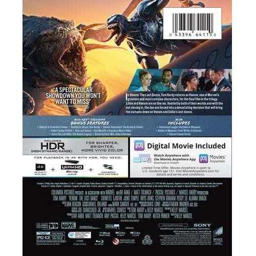 Venom: The Last Dance 4K UHD Steelbook featuring Tom Hardy.