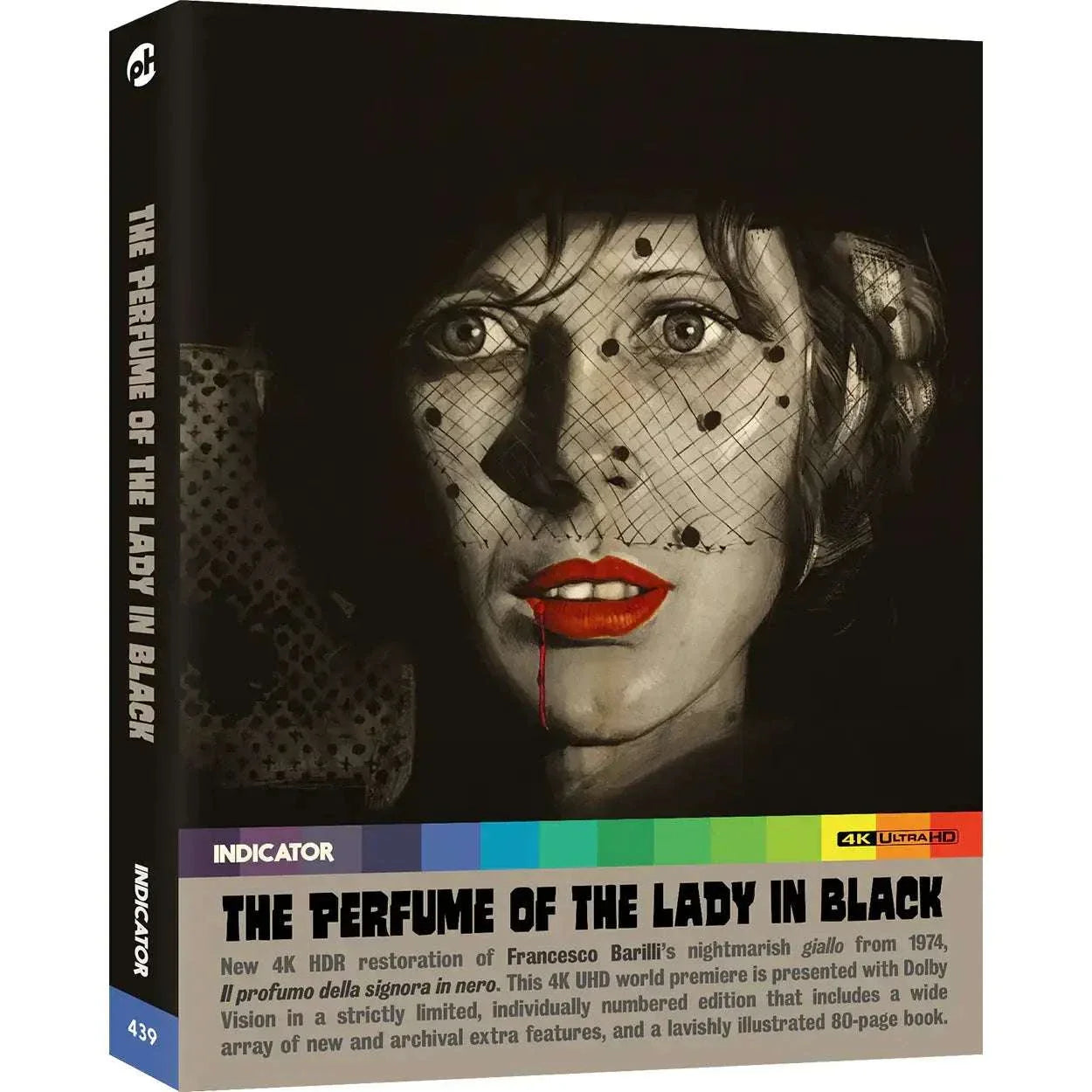 Limited edition 4K Ultra HD box cover of "The Perfume of the Lady in Black."