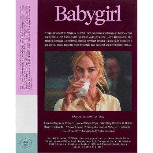 Babygirl 4K UHD Blu-ray with bonus features and special edition packaging.