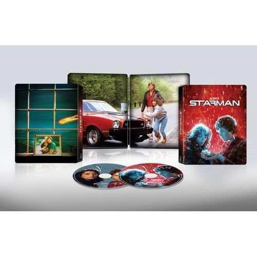 Starman 4K UHD Limited Edition Steelbook with Blu-Ray and Digital discs, featuring cover art and film scenes.