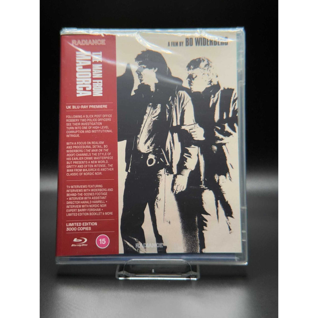 Limited Edition Blu-Ray cover of "The Man from Majorca" featuring Bo Widerberg film.