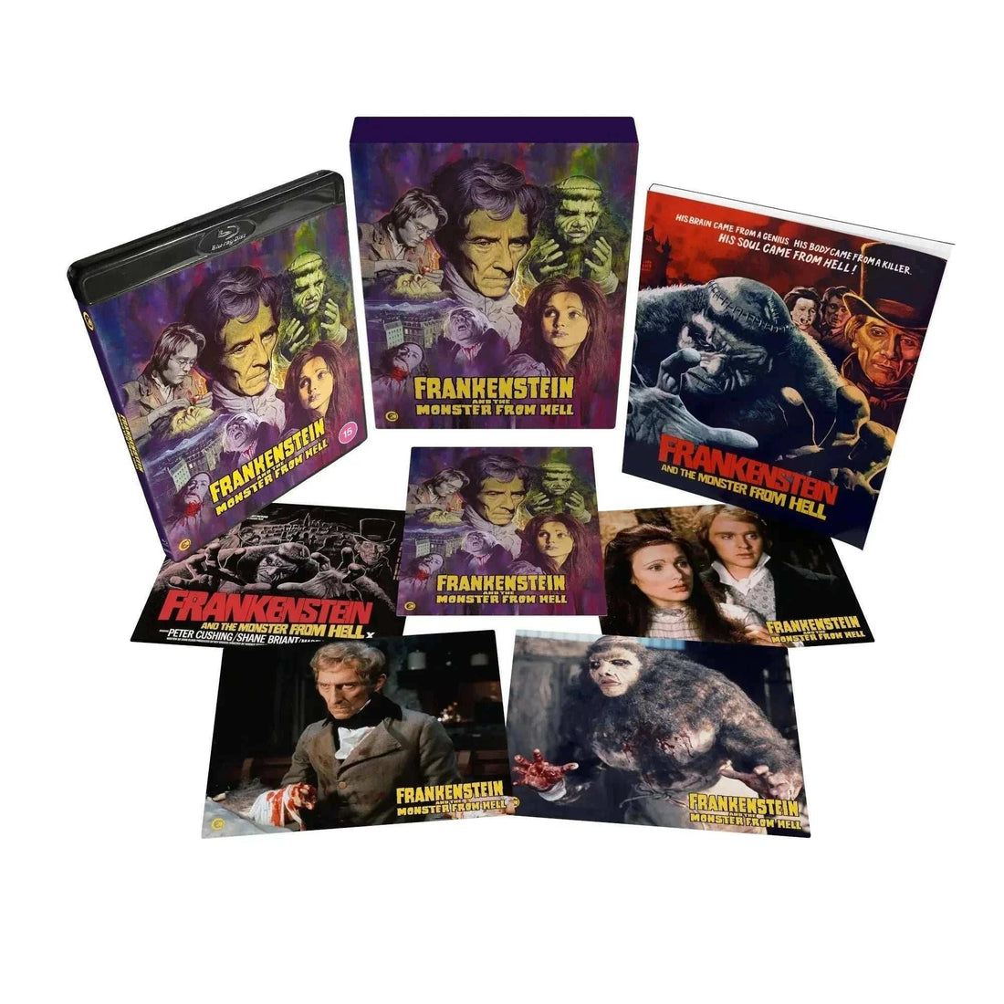 Limited edition Blu-Ray of "Frankenstein and the Monster From Hell" with rigid slipcase and extras, Region B.