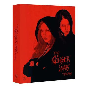 Ginger Snaps Trilogy Limited Edition Blu-Ray box set with red and black artwork featuring two female characters and rigid slipcase packaging