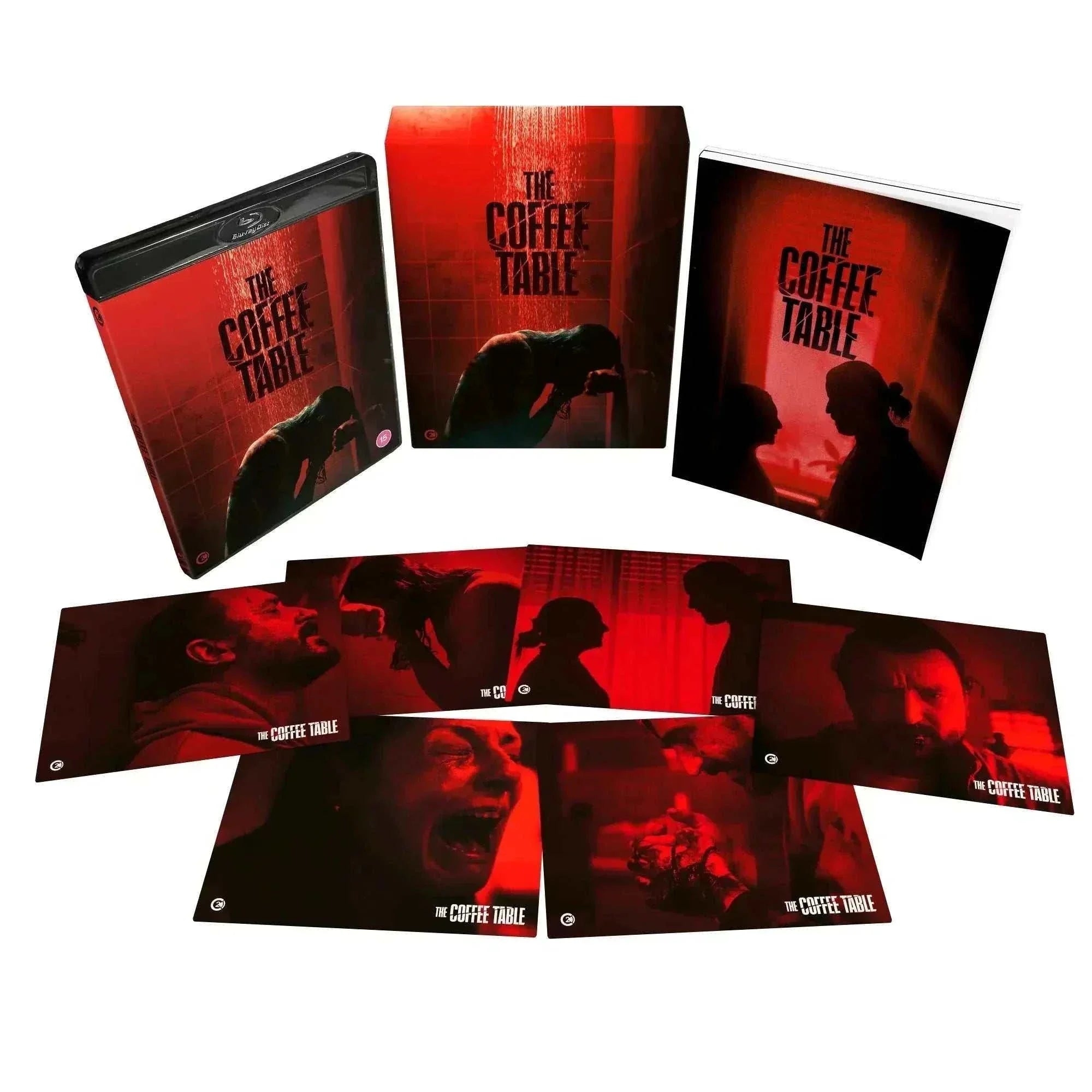 Limited edition Blu-Ray of "The Coffee Table" with a rigid slipcase, booklet, and collector's art cards.