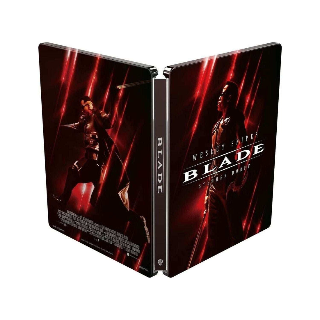 Blade Limited Edition Steelbook 4K Ultra HD and Blu-Ray packaging with Wesley Snipes depicted as Blade.