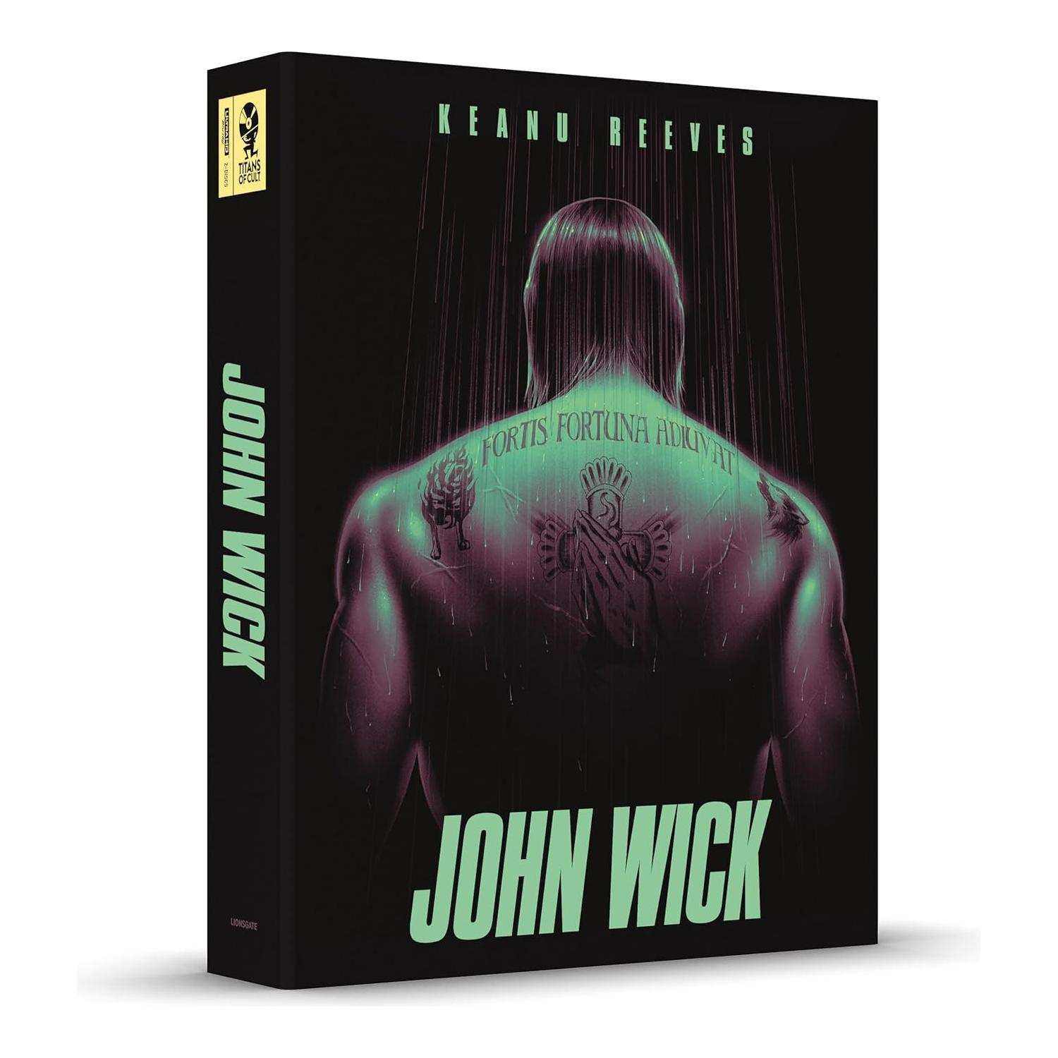 John Wick Titans Of Cult Limited Edition Steelbook 4K Ultra HD Blu-Ray Packaging.