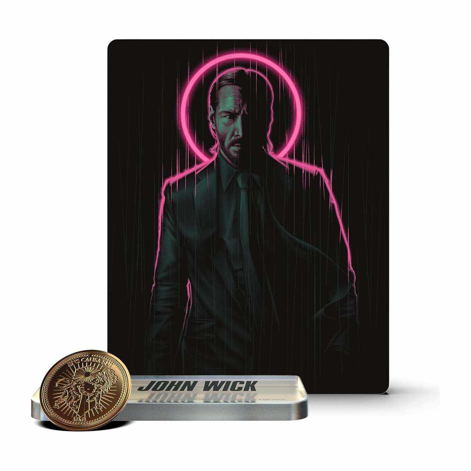 John Wick Titans Of Cult Limited Edition Steelbook with Continental coin and display stand.