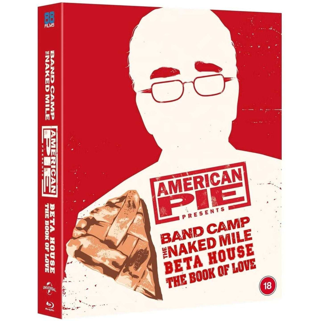 American Pie Presents Blu-Ray limited deluxe collector's edition featuring Band Camp, The Naked Mile, Beta House, and The Book of Love with rigid slipcase and extras.