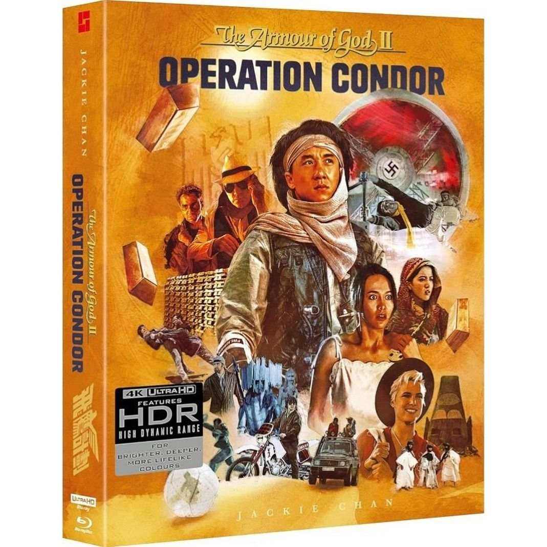 Armour Of God II: Operation Condor Limited Edition 4K Ultra HD Blu-ray Set with new artwork and special features.