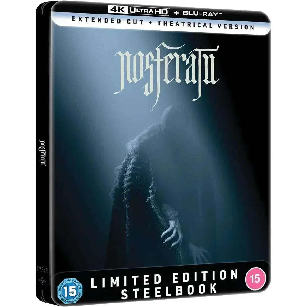 Nosferatu Limited Edition UK Steelbook 4K UHD Blu-Ray with Extended and Theatrical Versions.
