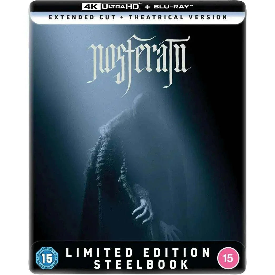 Nosferatu Limited Edition Steelbook 4K UHD Blu-Ray with Extended and Theatrical Versions.