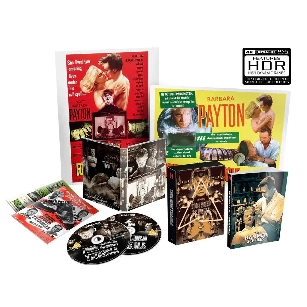 Four Sided Triangle Limited Collectors Edition 4K Ultra HD Blu-Ray with rigid slipcase and extras.