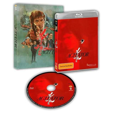 Agitator (2001) Blu-Ray edition with limited slipcover featuring yakuza crime drama by Takashi Miike and red bullet hole design.