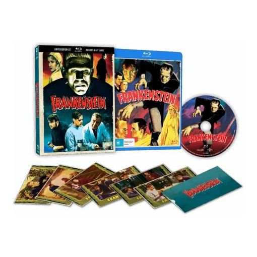 Frankenstein 1931 Blu-Ray Limited Edition with lenticular hardcase and collectible art cards.