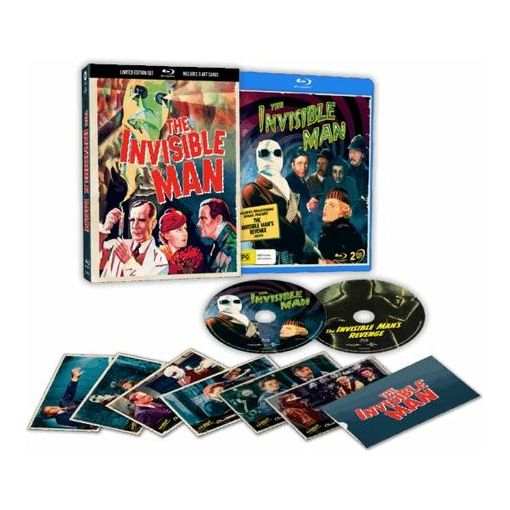 The Invisible Man 2-Disc Blu-Ray Limited Edition with 3D Lenticular Hardcase and collectible art cards.
