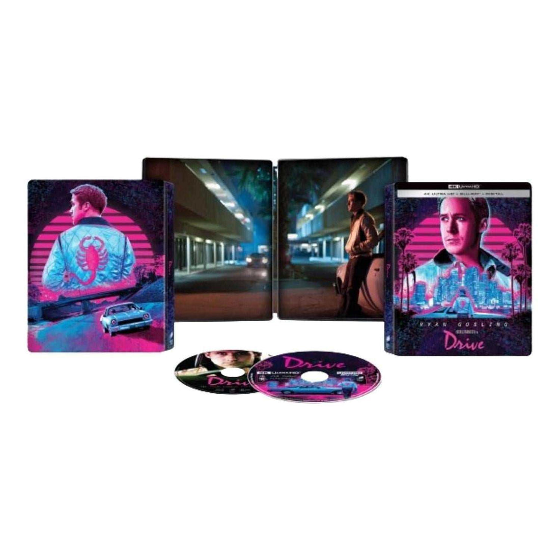 Drive 4K UHD + Blu-Ray + Digital Limited Edition Steelbook front cover live picture