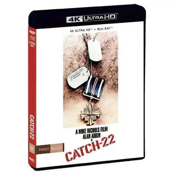 PRE-ORDER Catch-22 4K UHD and Blu-Ray movie with military dog tags cover art