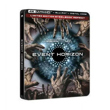 Event Horizon Limited Edition Steelbook 4K UHD + Blu-Ray + Digital with haunting hands design