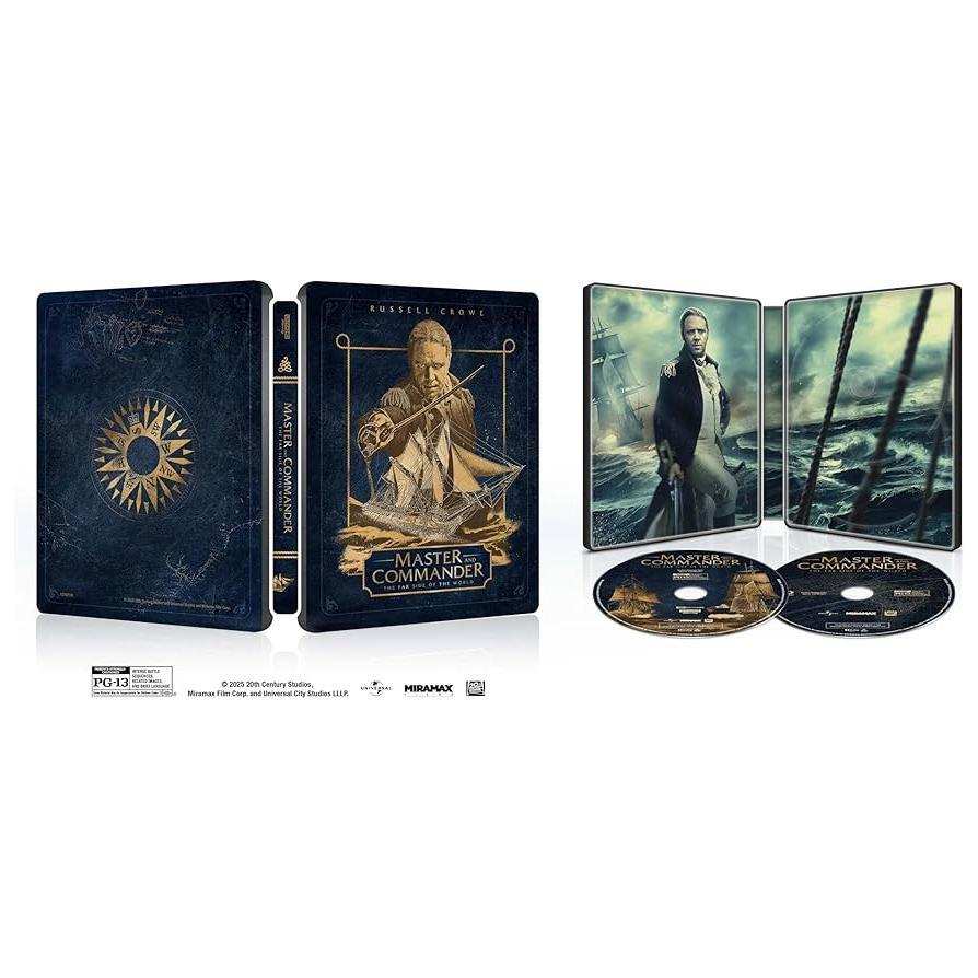 Master and Commander limited edition steelbook 4K UHD Blu-ray with Russell Crowe and ship artwork