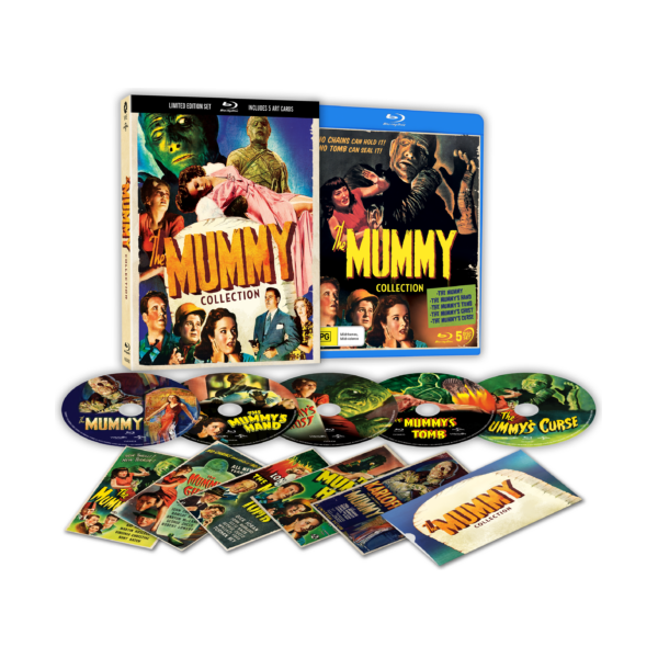 The Mummy Collection (1932-1944) Limited Edition Blu-ray Set with Lenticular Cover and Art Cards outer cover