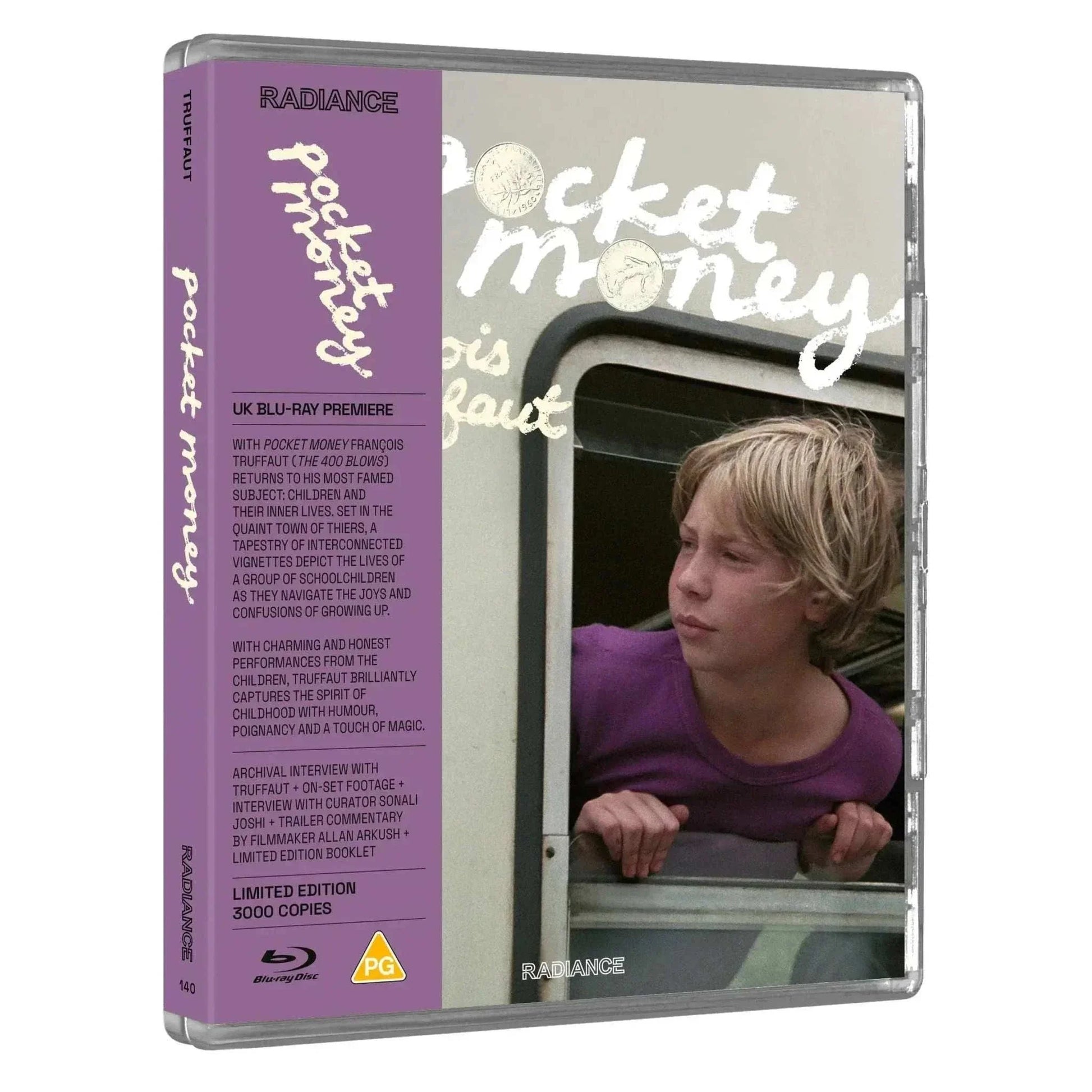 Pocket Money Limited Edition Blu-Ray Region B cover with boy looking out window, featuring exclusive artwork and special features.
