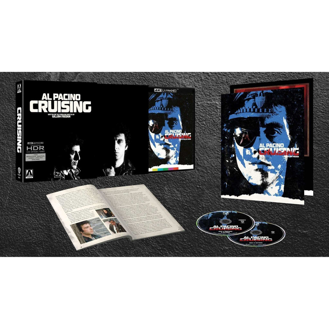 Cruising Limited Edition 4K UHD Blu-Ray with rigid slipcase and extras featuring Al Pacino.