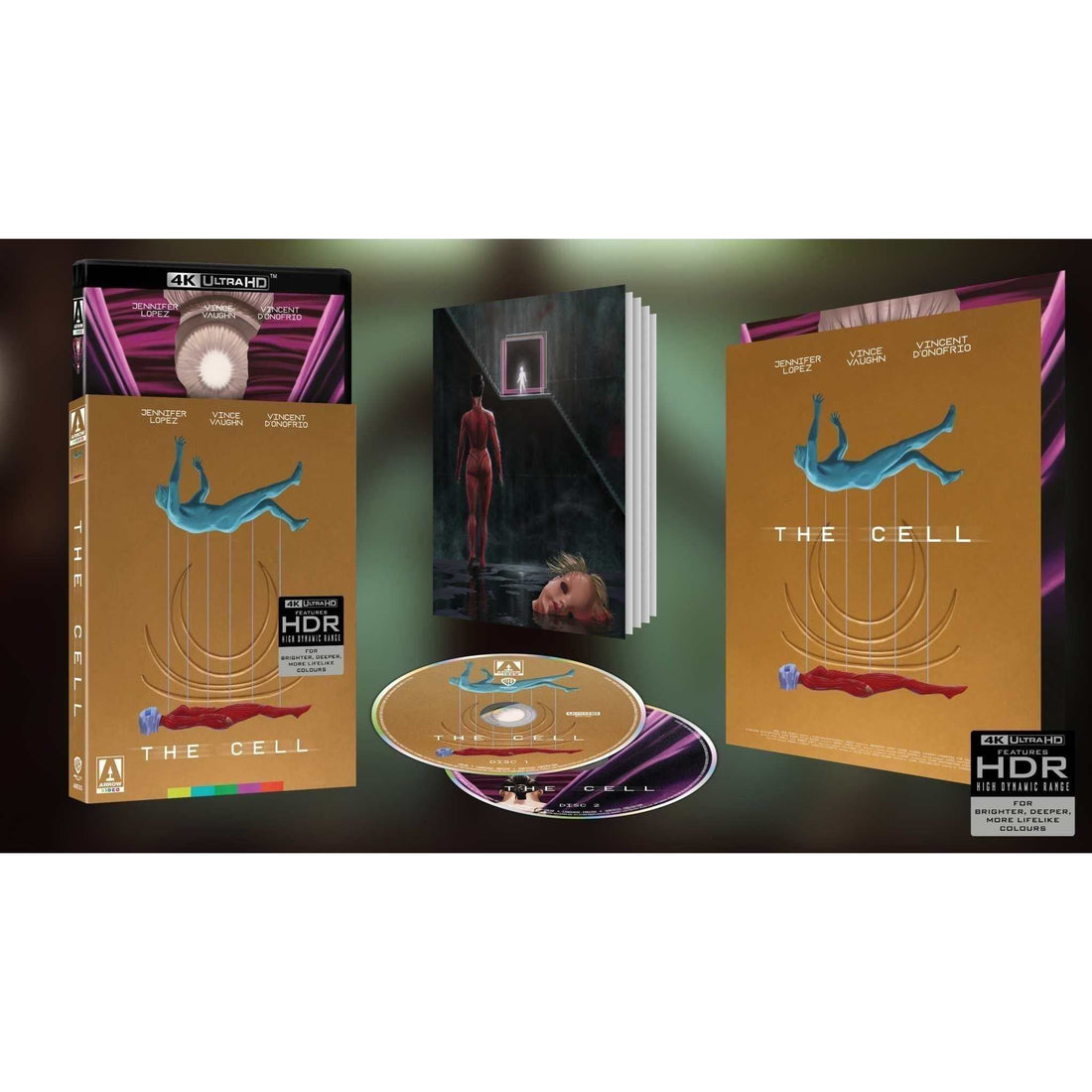 The Cell Limited Edition 4K UHD Blu-Ray with Slipcover and Extras, featuring distinctive cover art.