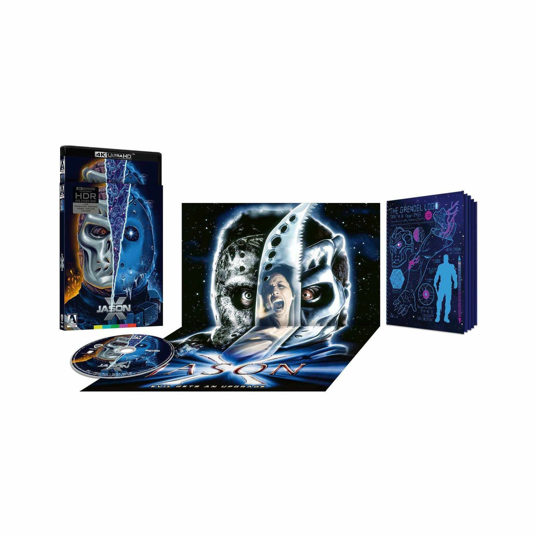 Jason X Limited Edition 4K UHD with Slipcover and Extras featuring sci-fi horror artwork.