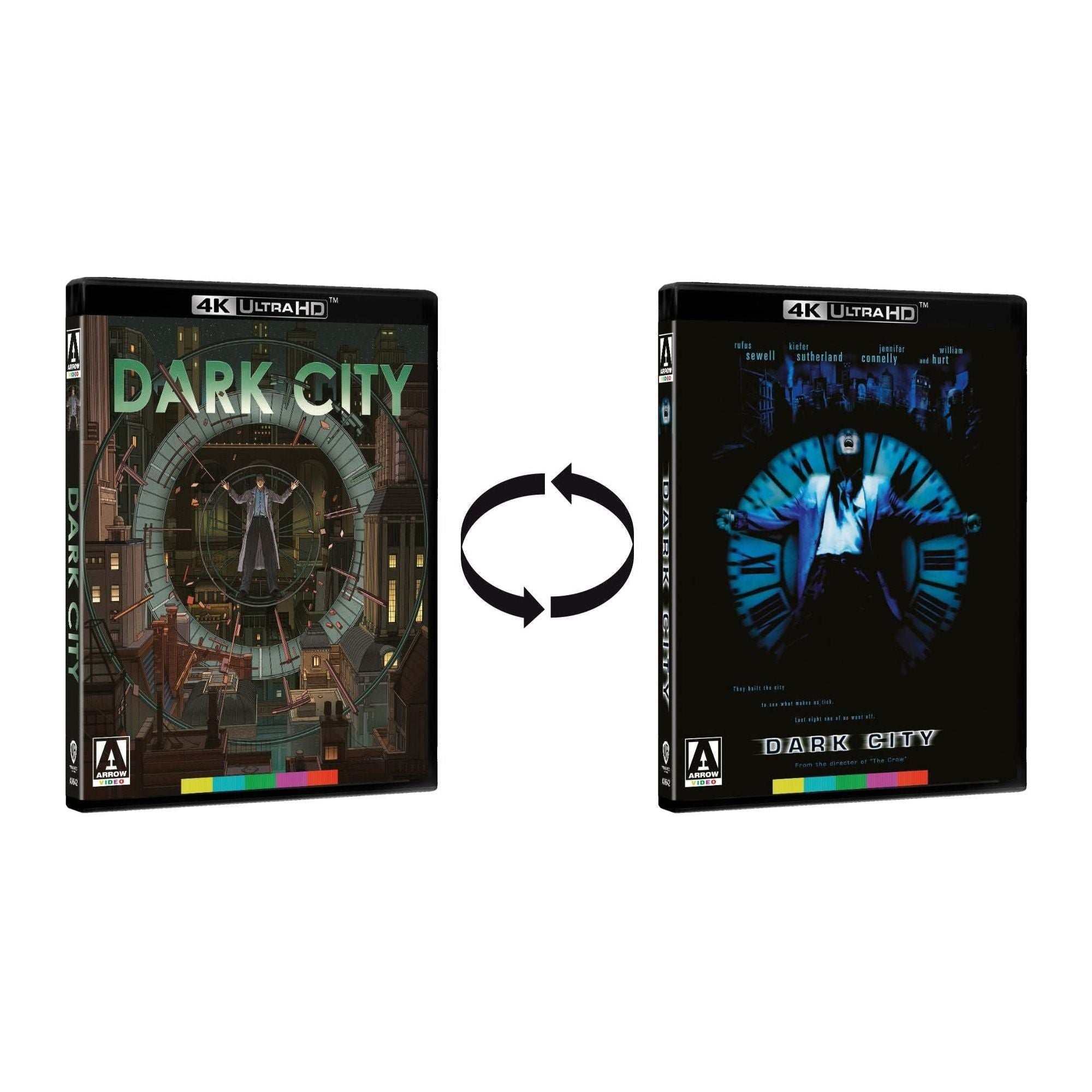 Dark City Limited Edition 4K Ultra HD slipcase with director's cut and theatrical cut cover art
