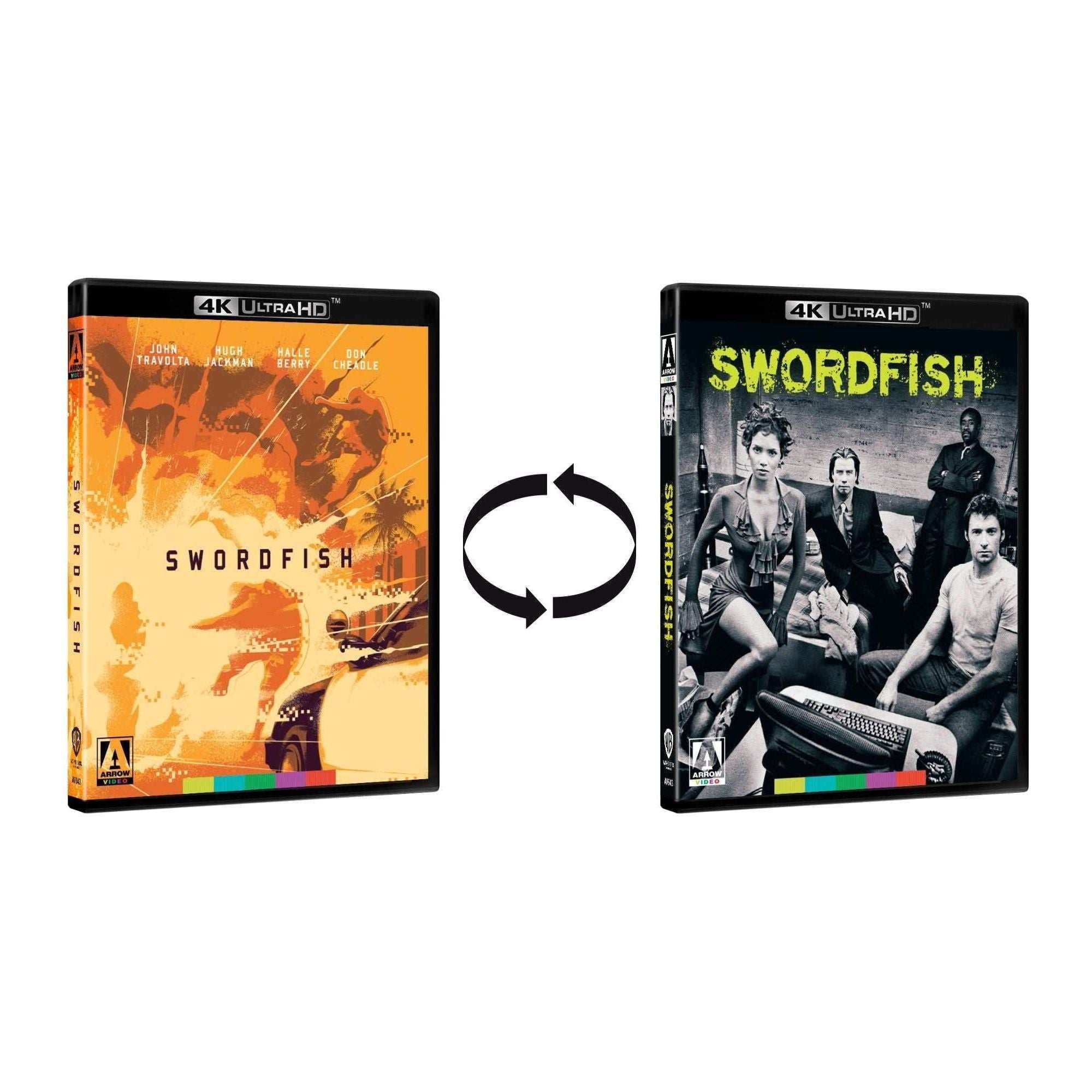 Swordfish Limited Edition 4K UHD with slipcover and extras, featuring reversible sleeve artwork.