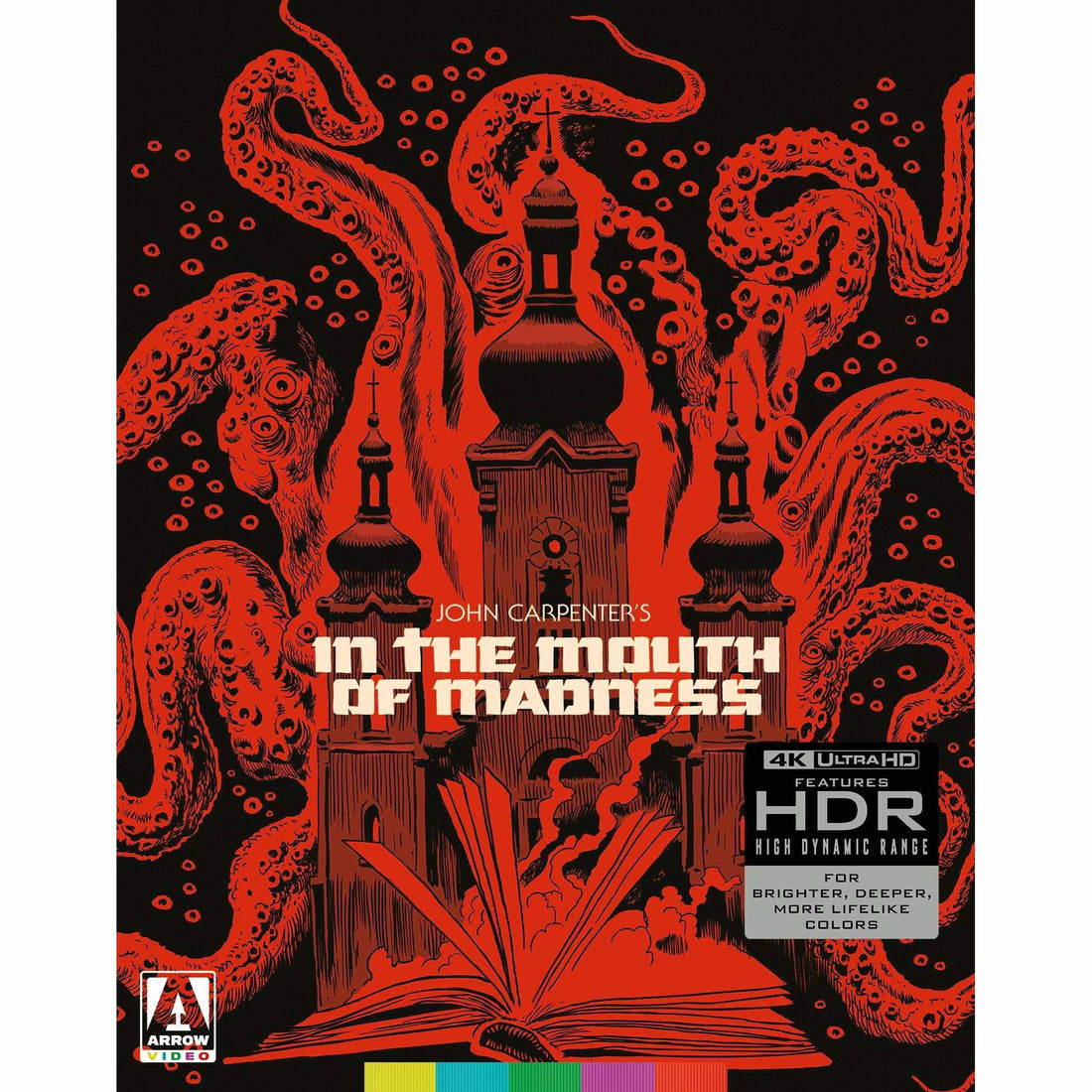 In the Mouth of Madness 4K Ultra HD limited edition slipcase with horror-themed cover art and tentacles design