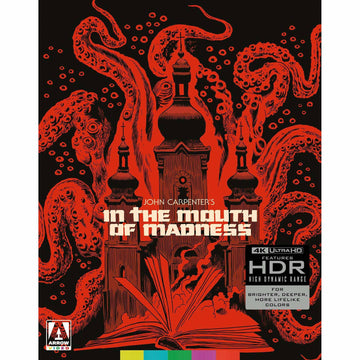 In the Mouth of Madness 4K Ultra HD limited edition slipcase with horror-themed cover art and tentacles design
