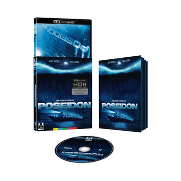 Poseidon Limited Edition 4K UHD Blu-ray with slipcover and booklet featuring disaster movie cover art and disc.