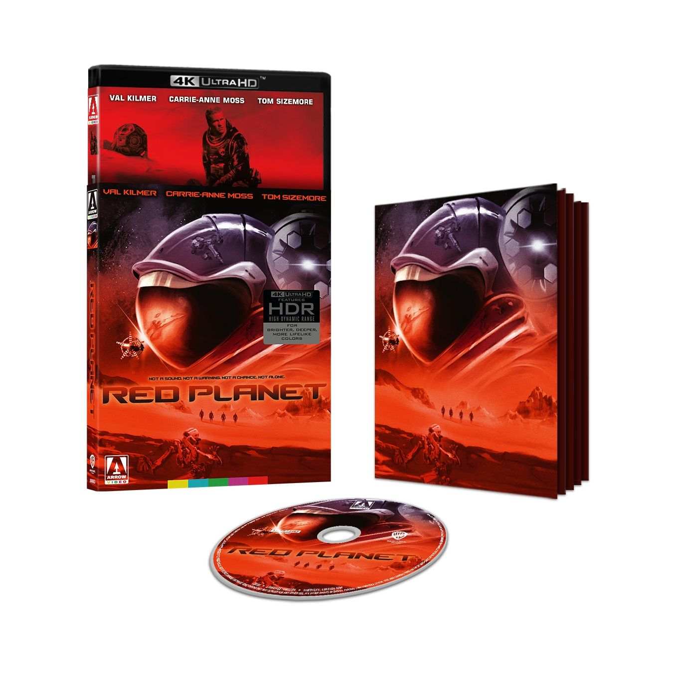 Red Planet Limited Edition 4K UHD Blu-ray with slipcover and illustrated booklet showing Mars and astronaut helmet design