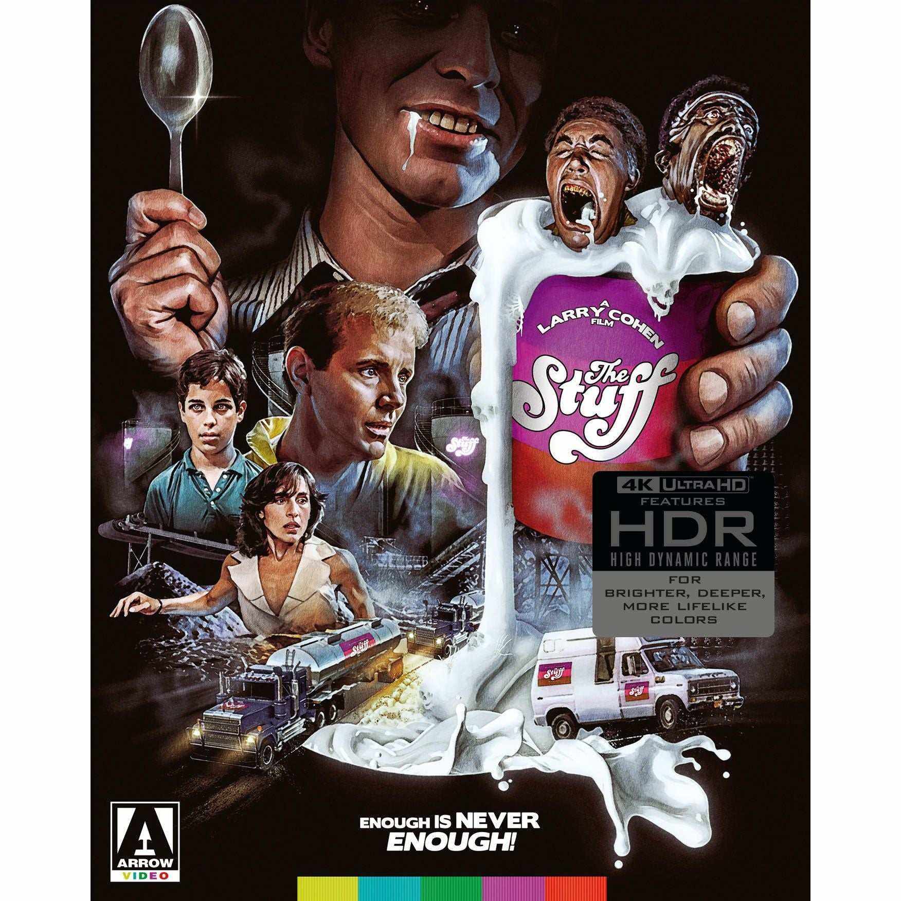 The Stuff Limited Edition 4K UHD + Blu-Ray cover with slipcover and booklet.