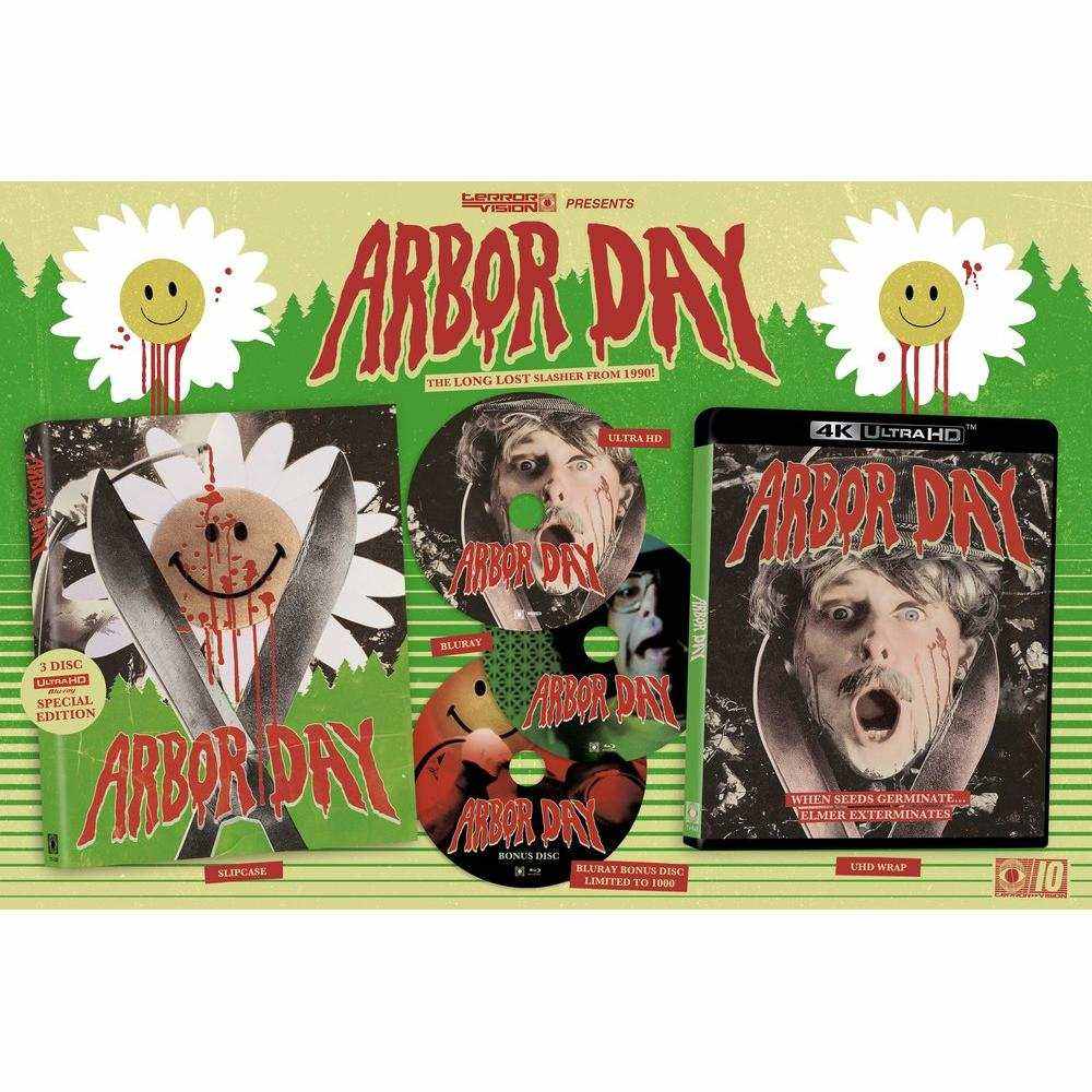 PRE-ORDER: Arbor Day 1990 4K UHD Blu-Ray 3-Disc Limited Edition with Slipcover.