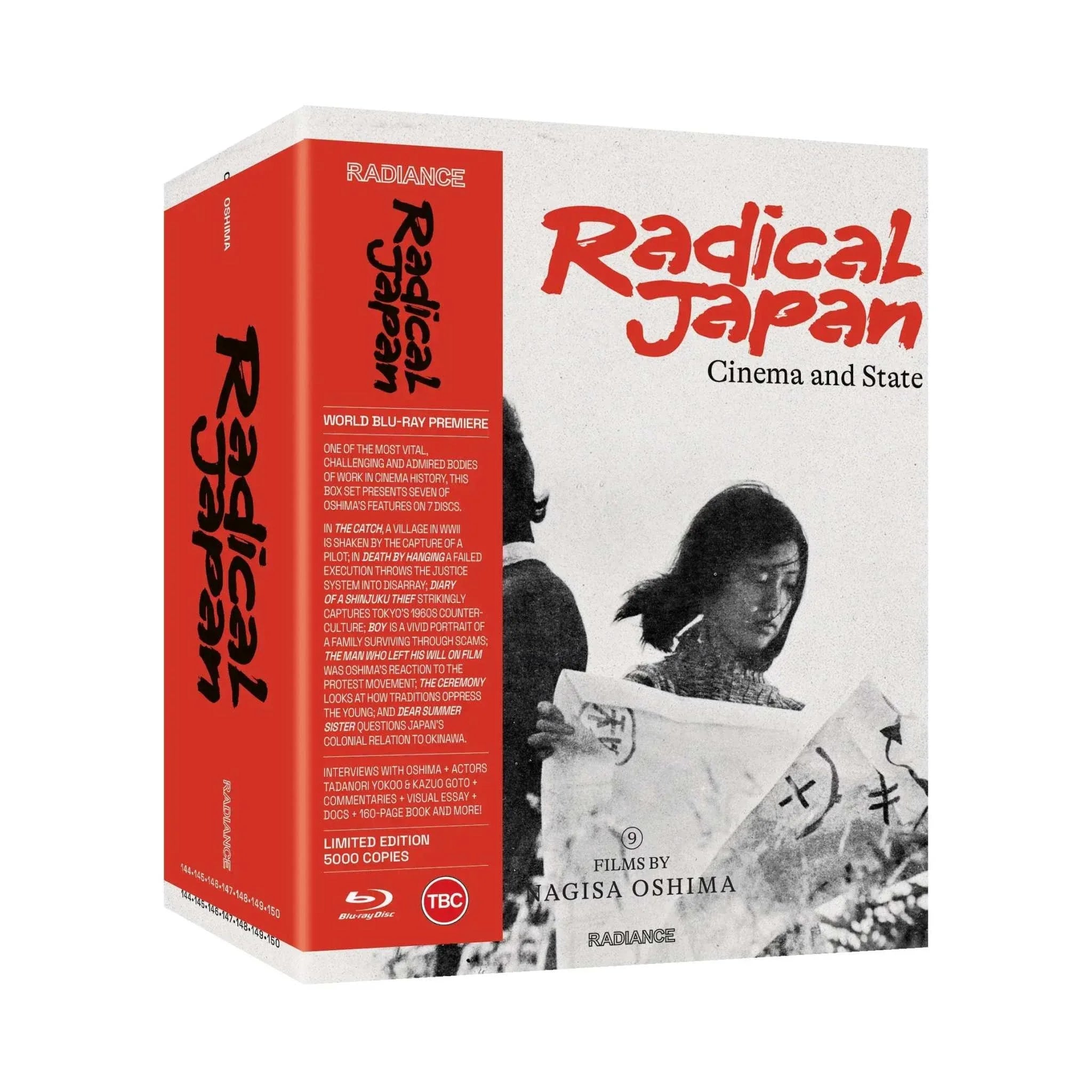Radical Japan Blu-ray limited edition box set featuring nine films by Nagisa Oshima with restored transfers and bonus interviews